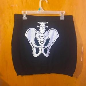 Dollskill Trickz n Treatz Skeleton Mini Sweatshirt skirt
